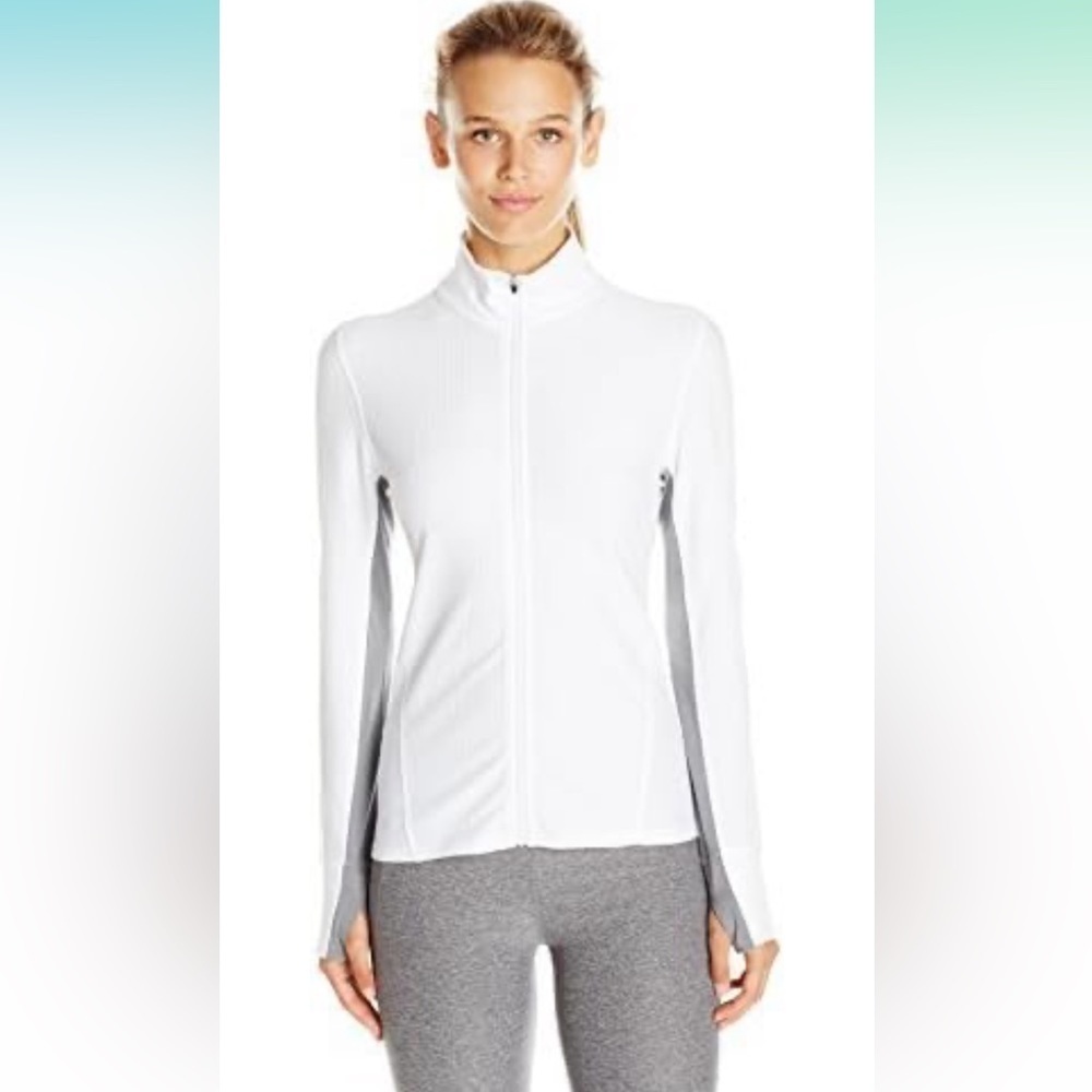 Calvin Klein Performance White Honeycomb Knit Running
Jacket Sz Sm
Like New